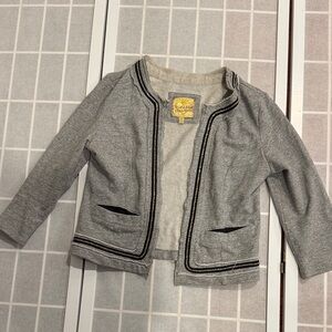 Vera Wang Gray Blazer with Black Accents